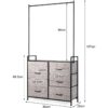 Meuble De Rangement Avec 5 Tiroirs Amovibles En Tissu Etagère Tiroir 83x29x77cm Charge 50 Kg