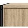 Buffet 3 portes PARKER imitation chêne et noir