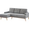 Canapé d'angle gauche SUNNY tissu Gris clair