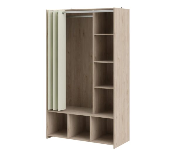 telechargement_4 Kit dressing avec rideau beige L.105 cm OPTIMAL 2 imitation chêne
