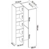 Armoire Dressing D'angle En Panneaux De Particules Mélaminés - L. 79.5 X P. 88.5 X H. 185 Cm