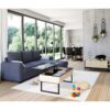 Canapé d'angle convertible méridienne réversible tissu gris foncé BROADWAY
