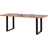 Table de séjour L.200 x l.100 cm VATIRA acacia et noir