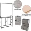 Meuble De Rangement Avec 5 Tiroirs Amovibles En Tissu Etagère Tiroir 83x29x77cm Charge 50 Kg