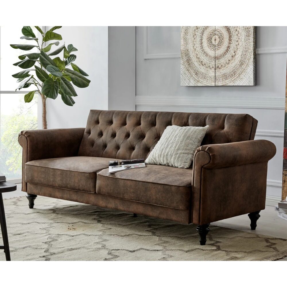 Canapé 3 places convertible COLETTA Tissu vintage