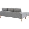 Canapé d'angle gauche SUNNY tissu Gris clair