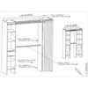 Dressing Extensible Avec Rideau Bois Naturel