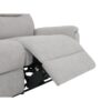 Canapé 3 places relax électrique ATOW tissu gris clair