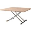 Table relevable 2 en 1 LILIAN Imitation chêne
