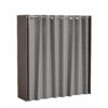 Armoire dressing extensible avec rideau MOKA imitation chêne foncé wengé