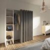 Dressing Tom Blanc Et Rideau Taupe Une Colonne 160 X 182