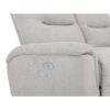 Canapé 3 places relax électrique ATOW tissu gris clair
