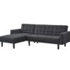Canapé d'angle ANDREW convertible Gris anthracite