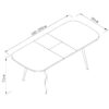 Table à manger extensible 160-200 x 90 cm COLUMBUS imitation chêne