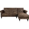 Canapé angle droit convertible COLETTA Tissu vintage