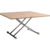 Table relevable 2 en 1 LILIAN Imitation chêne