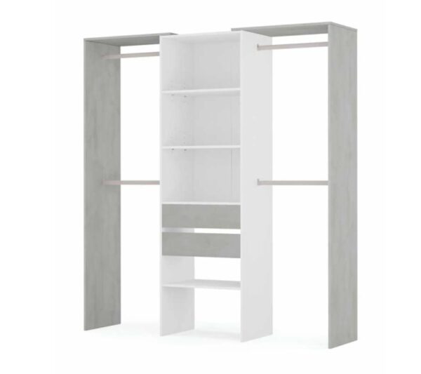 telechargement_5_97f0e575-41b7-4b36-86e3-ee63fef80e5a Aménagement Dressing Blanc/béton Clair - Kiyin - L 179 X L 50 X H 202 Cm