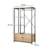 Penderie Avec Rangements Effet Bois - H167 X L90 Cm