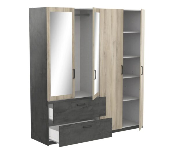 telechargement_5_a156f89a-61fd-45f9-85c8-6476be64ecc2 Armoire 4 portes 2 tiroirs L.179 cm READY imitation chêne kronberg et ardoise