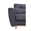 Canapé 3 places convertible express 160x190cm MILANE tissu gris anthracite