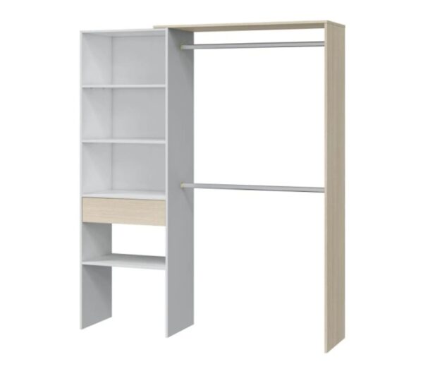 telechargement_5_f06771f4-a40a-4e26-af50-063838e3655b Aménagement Dressing Réversible Blanc/chêne - Daji - L 158 X L 40 X H 187 Cm