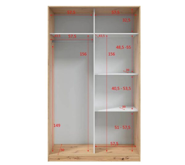 Armoire 2 portes TOP imitation chêne