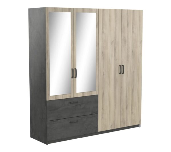 telechargement_6_3a637ef2-956b-4cc9-96f0-8f44f8cba063 Armoire 4 portes 2 tiroirs L.179 cm READY imitation chêne kronberg et ardoise