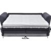 Canapé 3 places convertible express 160x190cm MILANE tissu gris anthracite