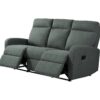Canapé relax 3 places OSCAR tissu Gris anthracite