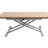 Table relevable 2 en 1 LILIAN Imitation chêne