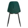 Chaise LYNETTE 2 verte/pieds noir