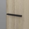 Armoire 4 portes avec miroir COLO lingère et penderie imitation chêne et noir