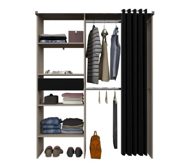 telechargement_6a512edc-a8d5-4a9d-8030-6c10588e56c5 Aménagement De Placard Avec Rideau - Décor Indus - 1 Colonne Avec 1 Tiroir + 2 Penderies - Bari