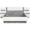 telechargement_718f48d5-7840-4d19-a92e-f2d0c2775e35 Lit 140x190 cm GINGER 2 chevets suspendus Gris clair et blanc mat