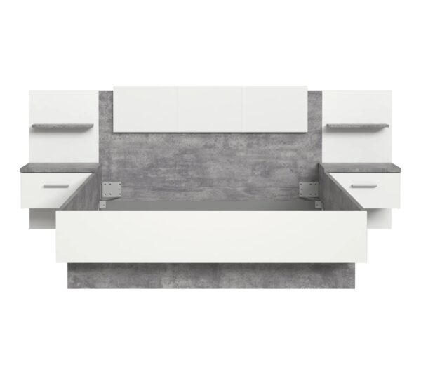 telechargement_718f48d5-7840-4d19-a92e-f2d0c2775e35 Lit 140x190 cm GINGER 2 chevets suspendus Gris clair et blanc mat