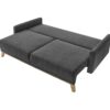 Canapé 3 places convertible avec coffre BALIO Gris anthracite