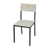 Ensemble table + 4 chaises EDISON Noir et Imitation chêne