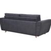 Canapé 3 places convertible express 160x190cm MILANE tissu gris anthracite