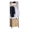 Kit dressing 2 tiroirs L.52 cm BONO imitation chêne et noir
