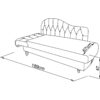 Méridienne convertible avec coffre LALOU Tissu gris