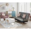 Rangement scandinave ARUBA Chêne, gris, bleu et blanc