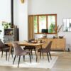 Table à manger extensible 160-200 x 90 cm COLUMBUS imitation chêne