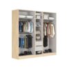 Armoire dressing imitation chêne EXTENSO L.250 compo 6