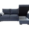 Canapé d'angle convertible méridienne réversible tissu gris foncé BROADWAY