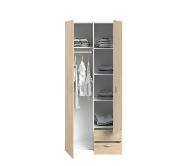 telechargement_8_d587f88d-4f3b-4008-ae3b-44d2fffcd0b0 Armoire DAILY2 avec 2 portes 2 tiroirs imitation Chêne sonoma et blanc