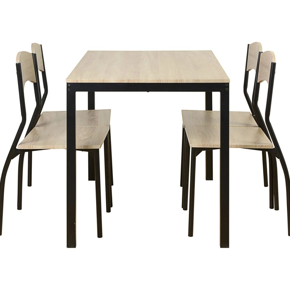 Set table et chaise OPAL imitation chêne