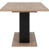Table extensible L.140 à 180 cm LEXIE imitation chêne et noir