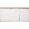 Buffet 3 portes ESSENTIAL Imitation chêne et blanc