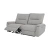 Canapé 3 places relax électrique ATOW tissu gris clair