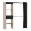 telechargement_b52ea03e-35a0-40ed-8656-3da4f8cc9e37 Kit Placard Avec Rideau Coloris Chêne Brosse/noir Mat - 168,2 X 187 X 50 Cm